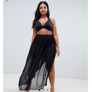 ASOS CURVE Maxi Chiffon Beach Sarong